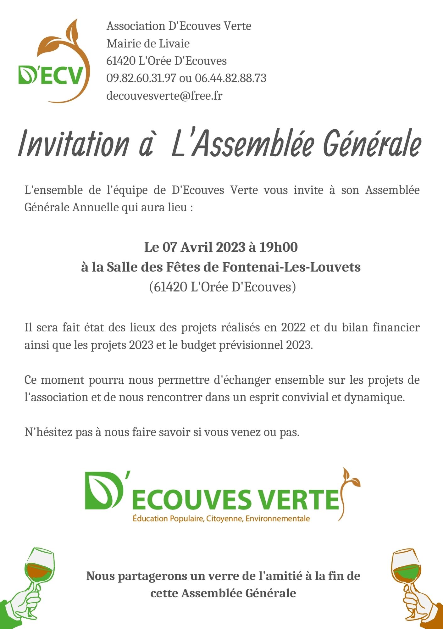 L’assemblée Générale du 7 Avril 2023