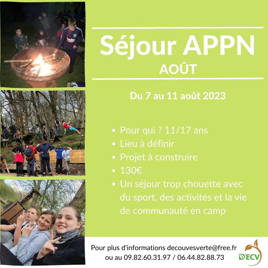 Séjour APPN Août 2023