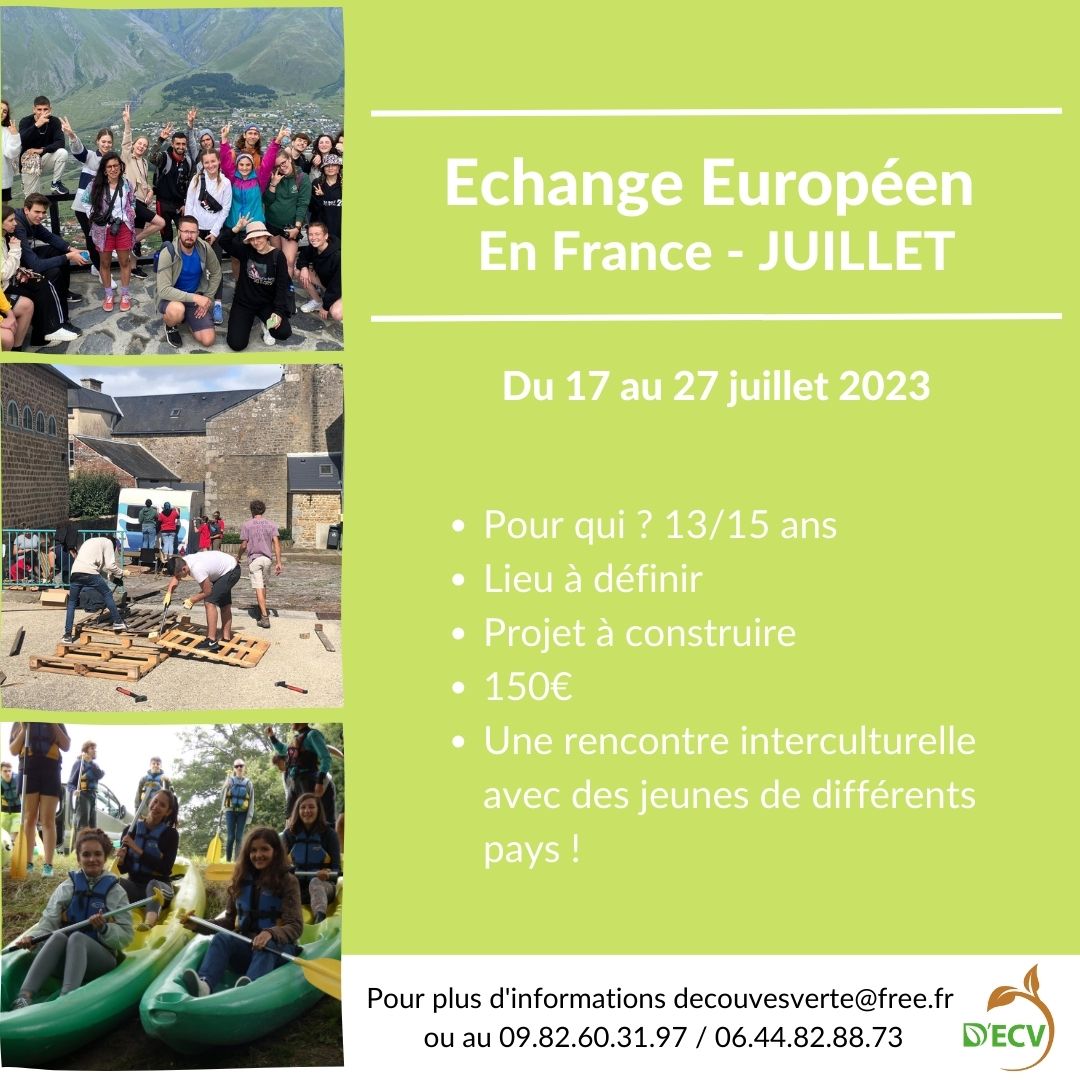 Echange-accueil Européen juillet 2023